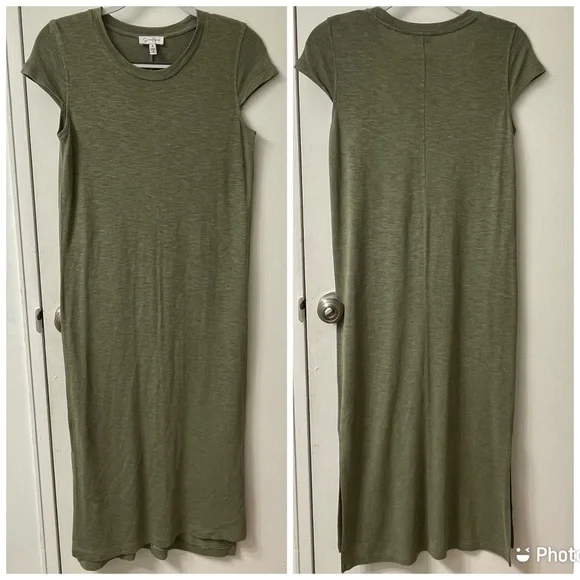 Jessica Simpson | Dresses | Jessica Simpson Brees Womens Heathered Green  Tshirt Midi Dress Size S | Poshmark